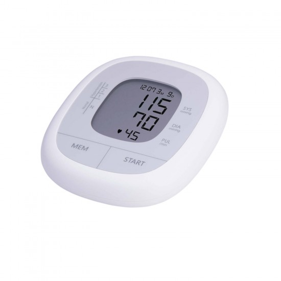 Grundig Bloeddrukmeter Bovenarm - Bloeddruk en Hartslag - LCD Scherm - Incl. Manchet - Wit